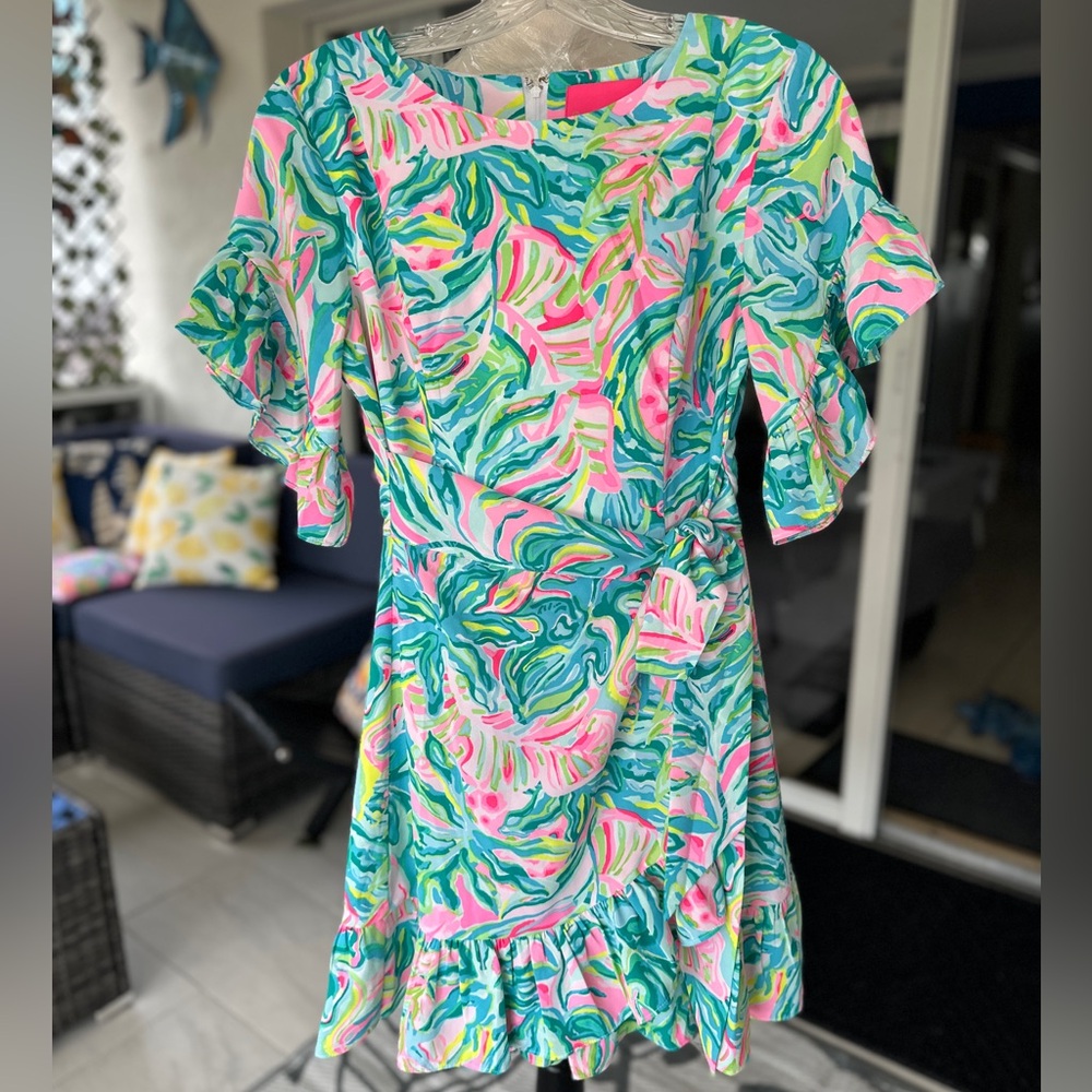 Lilly Pulitzer Colorful Tropical Midi Dress